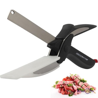 Кухонний ніж ножиці для нарізки зелені та овочів Clever Cutter 2 в 1