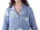Піжама жіноча з штанами "Leaves" (L-XL) піжамний комплект жіночий синій