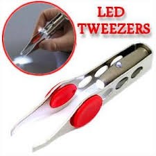 Пінцет для брів з підсвічуванням LED Tweezers