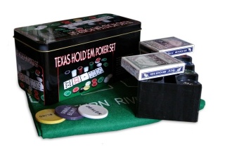 Покерний набір 200 фішок в металевій коробці