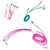    4  1 Flat Lightning/microUSB/30pin/DC2mm   