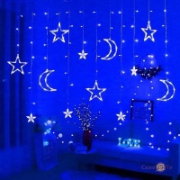ó    Star Curtain BLUE 120LED 4.2 