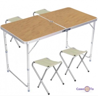      Folding table + 4  ( )