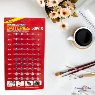   ASSORTED BOTTON BATTERIES 50 ., Lr41, Lr44  .    , 