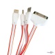    4  1 Flat Lightning/microUSB/30pin/DC2mm   