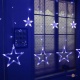    "6 " Star Curtain BLUE 4.2 120 LED