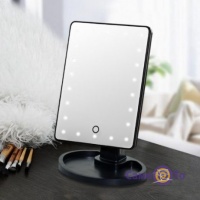 УЦІНКА! Косметичне дзеркало з LED підсвічуванням Magic Makeup Mirror Чорне (на 22 діода)