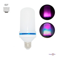 Led лампа з ефектом полум'я Фіолетова LED FLAME LIGHT Е27