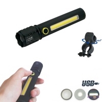 Ліхтарик ручний BL-C72-P50 LED Чорний USB + велокріплення ліхтарика на кермо