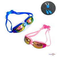 Окуляри для плавання Сині/Рожеві дзеркальні окуляри для плавання