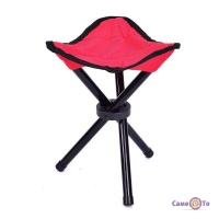 Стілець розкладний туристичний для рибалки стул для кемпінгу та відпочинку (Червоний)