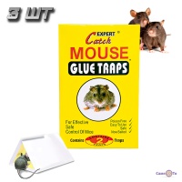 Комплект клейова мишоловка 3 шт Catch Expert - Mouse glue traps 2 листи 13х18 см