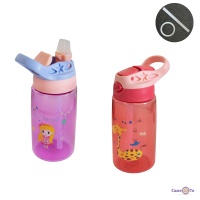 Комплект 2 пляшки для води із трубочкою Baby Bottle LB400 500ml 2шт./уп. Фіолет/Червона