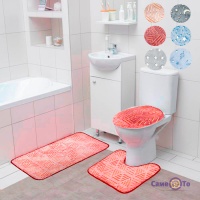 Набір килимків для ванної кімнати та туалету сяючі 