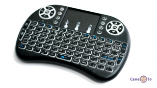 Міні клавіатура з тачпадом бездротова - блютуз клавіатура з підсвіткою MWK08/i8 LED