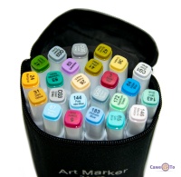 Набір маркерів Thiscolor (24 шт./уп., білі) кольорові двосторонні маркери для малювання