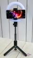 Штатив - монопод з кільцевою лед лампою для телефону Selfie Stick L07 16 см