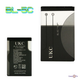    UKC BL-5C 1020 mAh 3.7V 3.8Wh,    