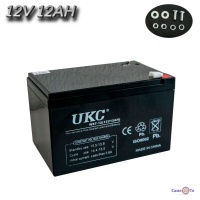 AGM акумулятор UKC WST-12 12V 12AH акумулятор для UPS/ДБЖ